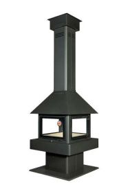 Печь-камин Эклипс островной гигант
