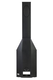 Печь-камин Бавария три стекла черный