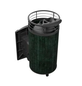 Чугунная банная печь Атмосфера XL Верде Гватемала ламель+сетка с газовой горелкой