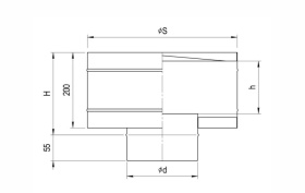 Зонт-К с ветрозащитой (430/0,5 мм) Ф250