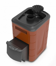 Банная печь Гейзер Мини 2016 Inox ДА ЗК терракота