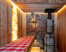 Чугунная банная печь Атмосфера XL сетка нержавейка