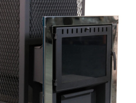 Банная печь Сибирь ЗК Панорамная дверца