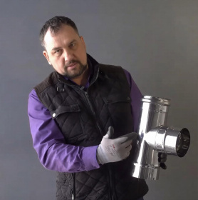 Тройник К-90° (AISI 430 1,0 мм) Ф150