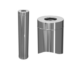 Сэндвич L 1000мм (304/0,8мм + нерж.+ ceramics) Ф150х210