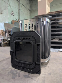 Стальная банная печь ОКТА 20 сетка Премиум, котловая сталь 09Г2С