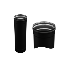 Дымоход 0,5 м (430/0,8 мм / эмаль /600° ) Blackside Ф150