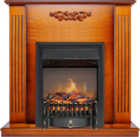 Каминокомплект Lumsden - Дуб антик с очагом Fobos FX M Black RC