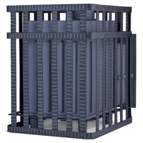 Чугунная банная печь Гроза 24 (М) в сетке